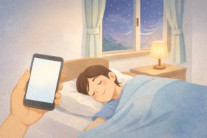 夜の体感を基準に涼しさを判断するコツをイメージで表したイラスト