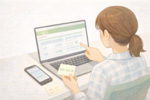公式サイトでゆうちょ銀行の支店名と支店コードを確認するイメージ