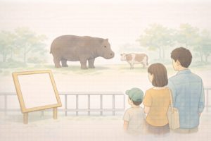 トン表記で動物のスケール感がつかみやすくなるイメージ挿絵