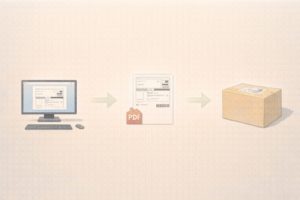 クリックポストの基本的な利用の流れをイメージで示したイラスト