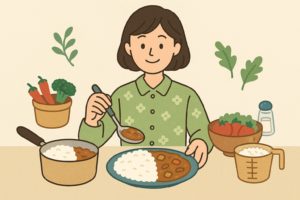 レトルトカレーご飯量の調整方法