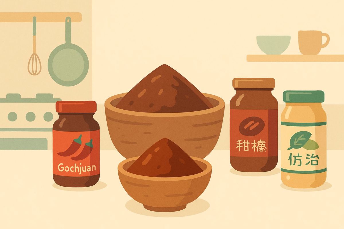 赤味噌がなくても代用調味料で美味しい料理を楽しむイメージイラスト