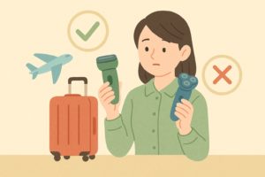 電動シェーバーを飛行機に持参する際の基本知識