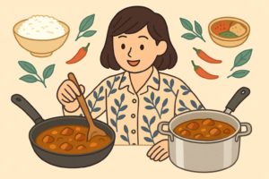カレー作りの基本:フライパンと鍋の違いを理解しよう