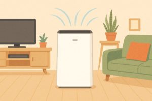 KC-40TH7-Wの全体像をイメージしたリビング風イラスト