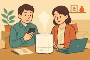 ユーザーのレビューや感想をイメージした温かい家庭風景