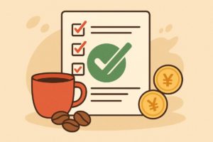 購入前に確認すべきチェックリストのイラスト