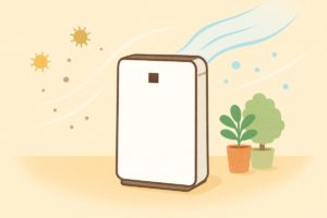 KC-40TH7-Wの最終評価を象徴する清潔な空気のイラスト