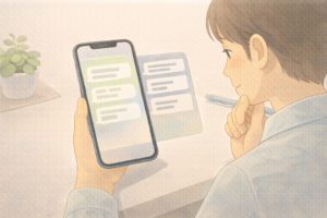 LINEなど特定アプリだけ文字の雰囲気を変えるイメージ